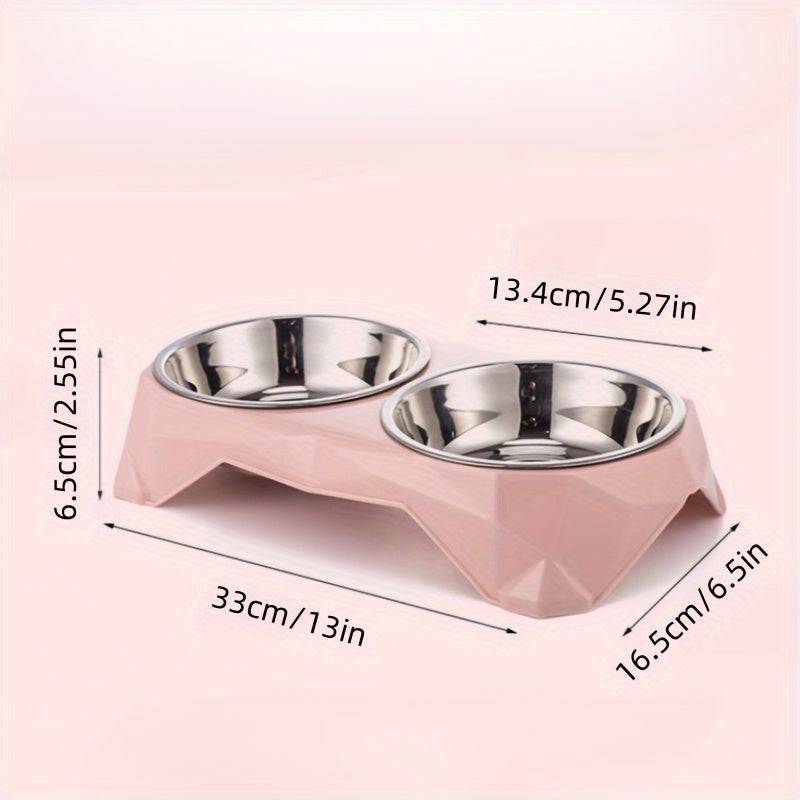 DuoFeast™ Ergonomic Double Elevated Pet Bowls - Optimized for Small Dogs & Cats