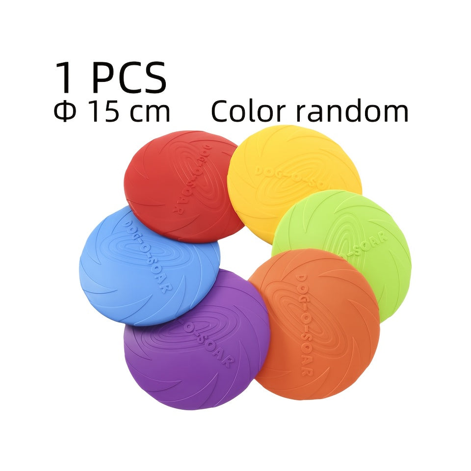 SkyFlyer™ Durable Soft Silicone Flying Disc – High-Visibility Interactive Training Toy for Dogs