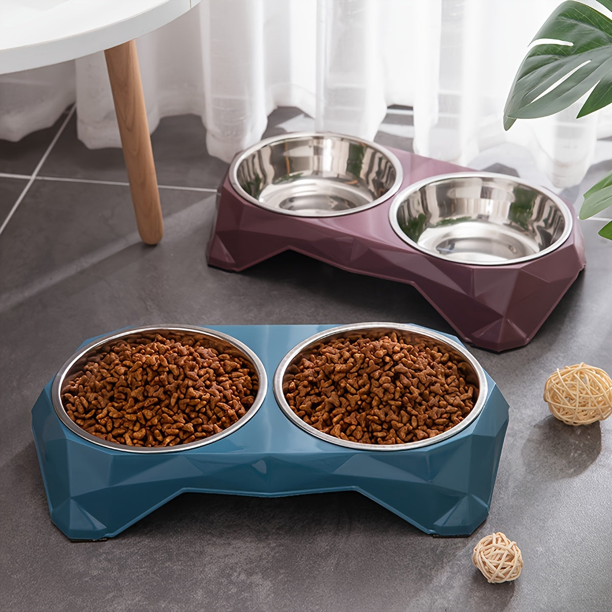 DuoFeast™ Ergonomic Double Elevated Pet Bowls - Optimized for Small Dogs & Cats