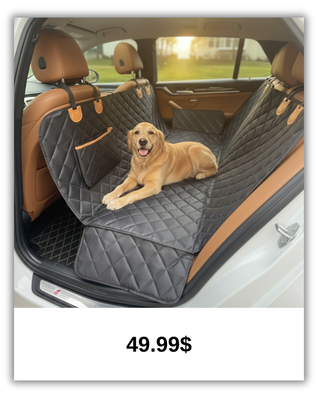 PetZen™ Ultimate Heavy-Duty Dog Car Seat Cover – 100% Waterproof & Scratch-Proof Protection