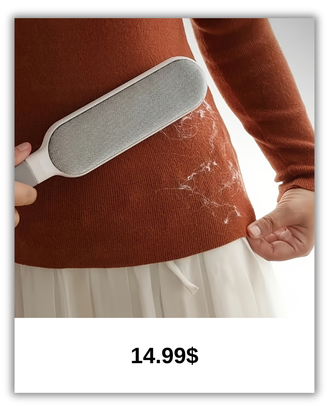 PetZen™ Eco-Brush Pro – Reusable Double-Sided Pet Hair & Lint Remover with Self-Cleaning Base