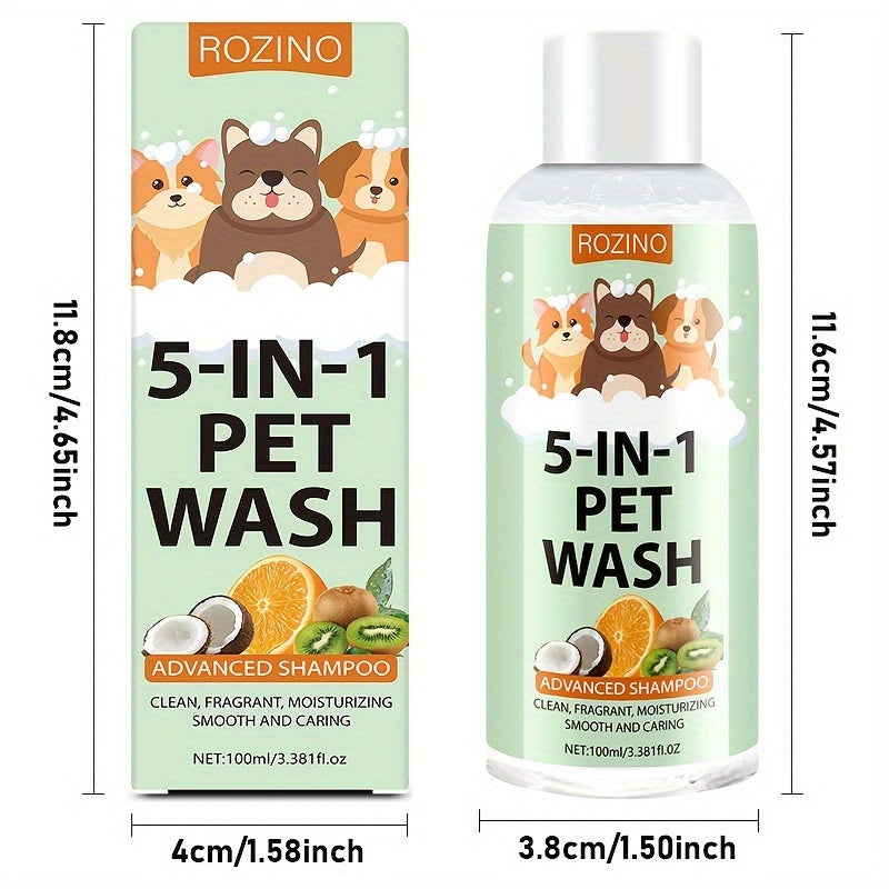 PureCoat™ – 5-in-1 Professional Pet Shampoo: Cleans, Conditions & Deodorizes
