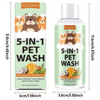 PureCoat™ – 5-in-1 Professional Pet Shampoo: Cleans, Conditions & Deodorizes