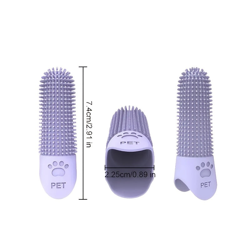 PearlSmile™ – 360° Silicone Finger Toothbrush for Dogs & Cats (2-Pack)