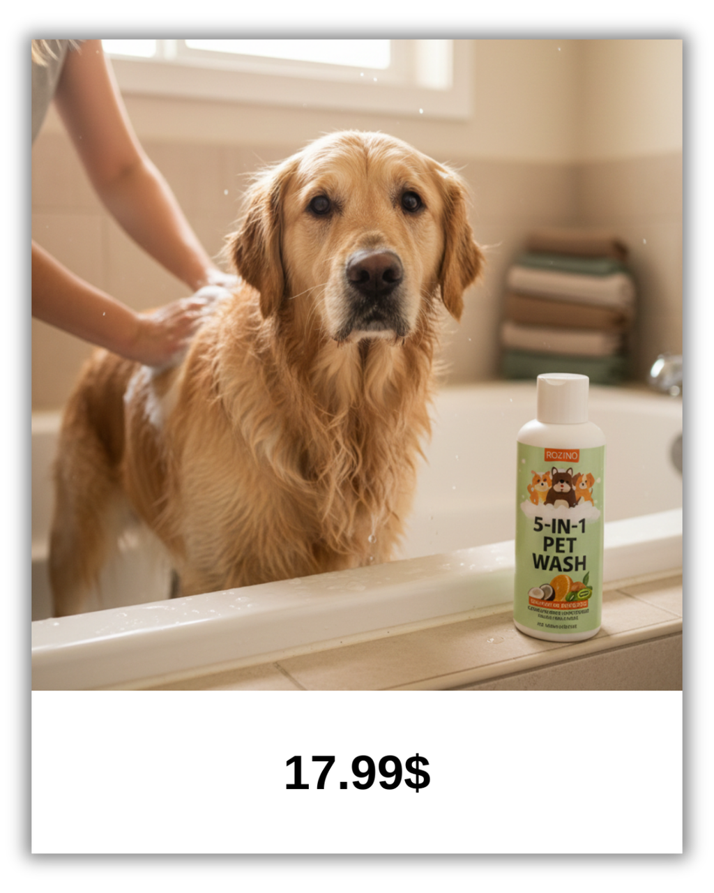 PureCoat™ – 5-in-1 Professional Pet Shampoo: Cleans, Conditions & Deodorizes
