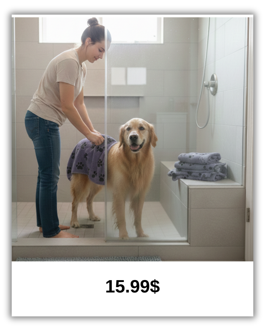 DryPaws™ – Ultra-Absorbent Microfiber Pet Towel for Fast Drying