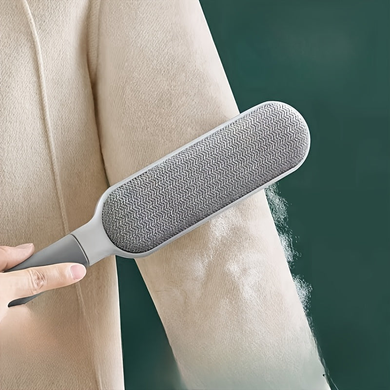 PetZen™ Eco-Brush Pro – Reusable Double-Sided Pet Hair & Lint Remover with Self-Cleaning Base