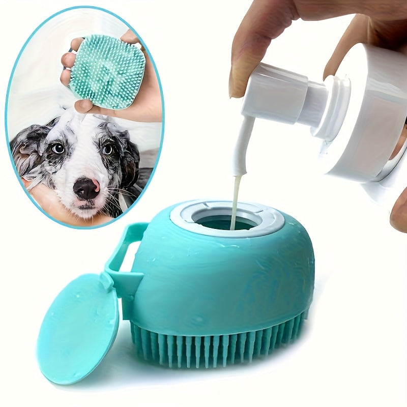 BubblePaw™ – 2-in-1 Pet Bath Brush with Integrated Shampoo Dispenser