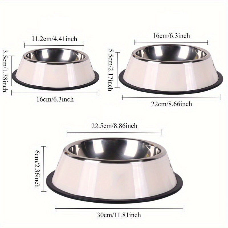 SteelPaws™ – Premium Stainless Steel Pet Bowls with Non-Slip Rubber Base (Set of 2)