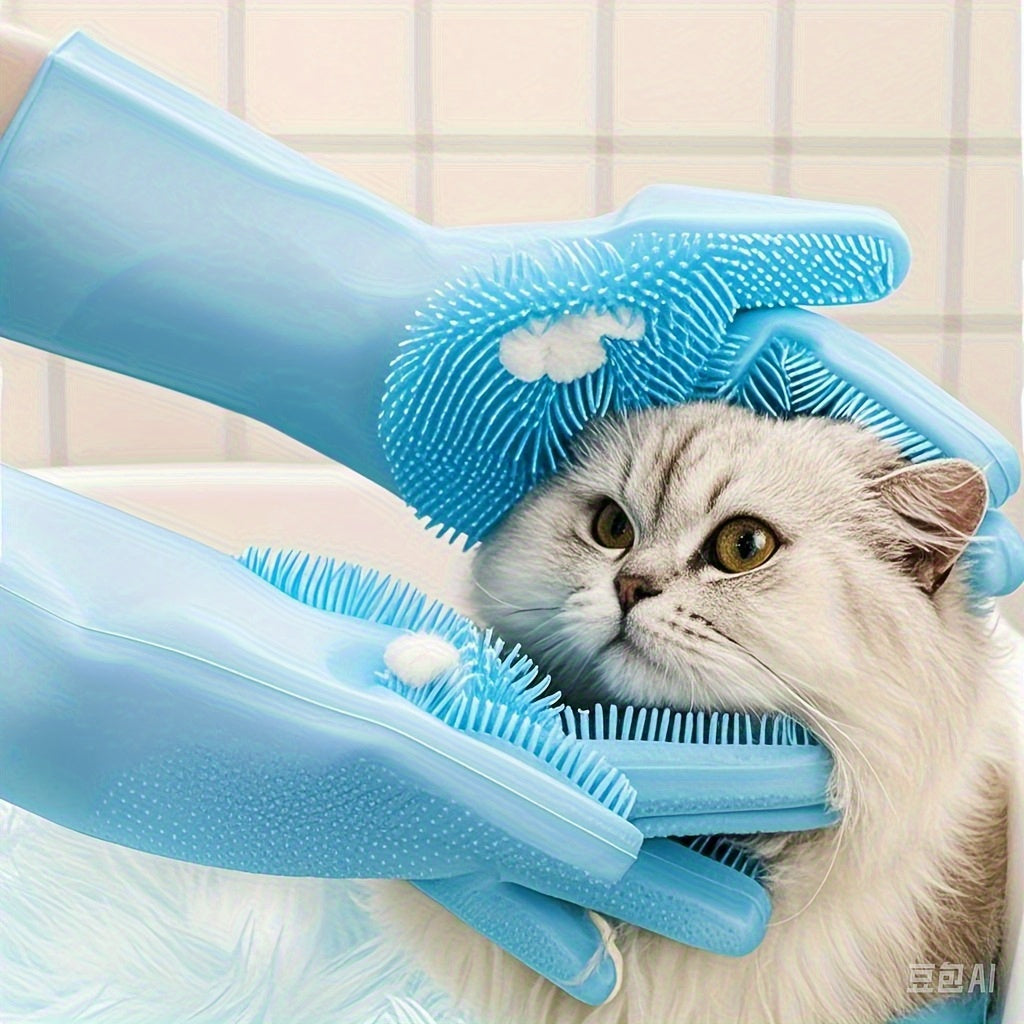 GentleTouch™ – 2-in-1 Grooming & Bathing Silicone Glove