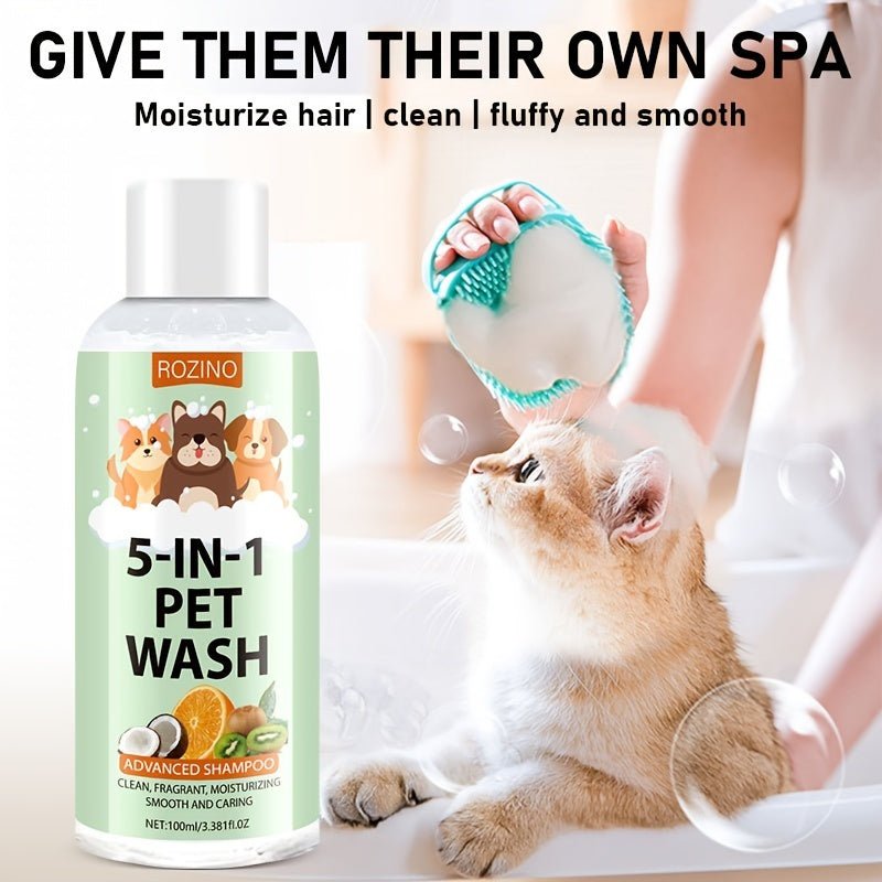 PureCoat™ – 5-in-1 Professional Pet Shampoo: Cleans, Conditions & Deodorizes