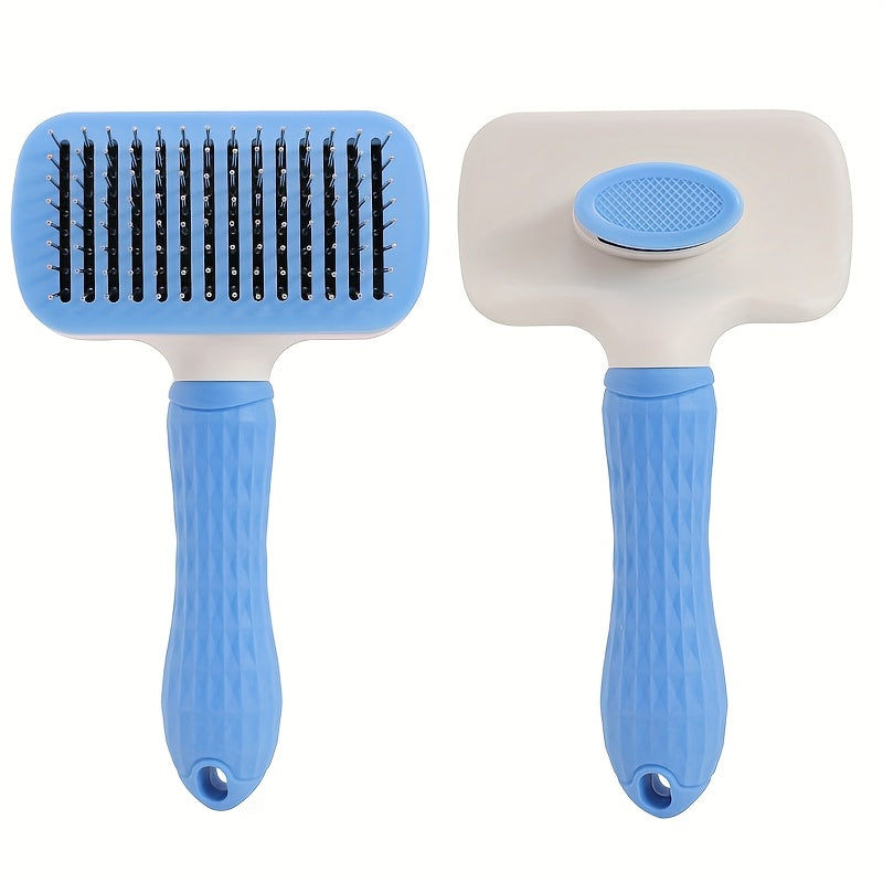 GroomPro™ – Self-Cleaning Slicker Brush for Professional Pet Deshedding