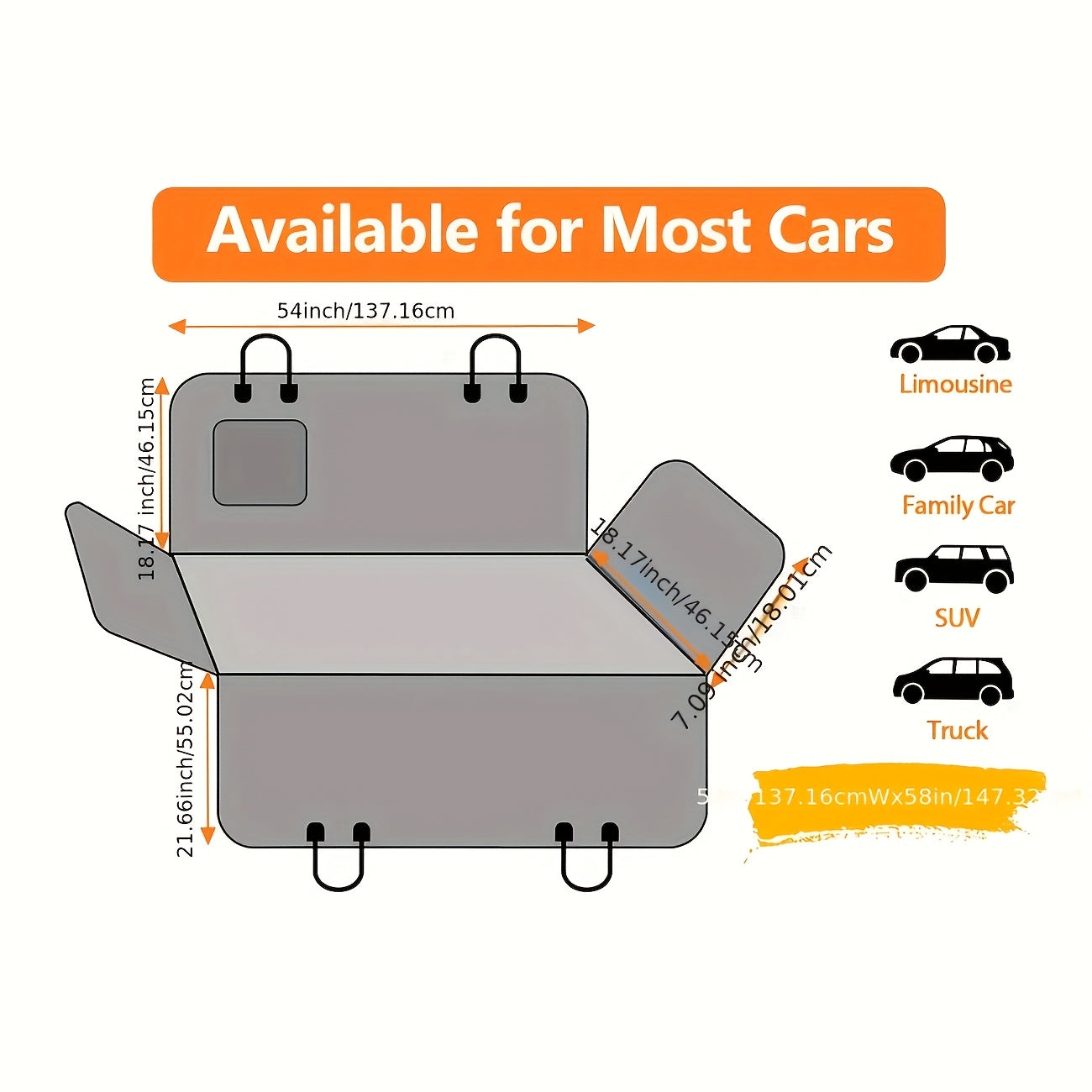 PetZen™ Ultimate Heavy-Duty Dog Car Seat Cover – 100% Waterproof & Scratch-Proof Protection