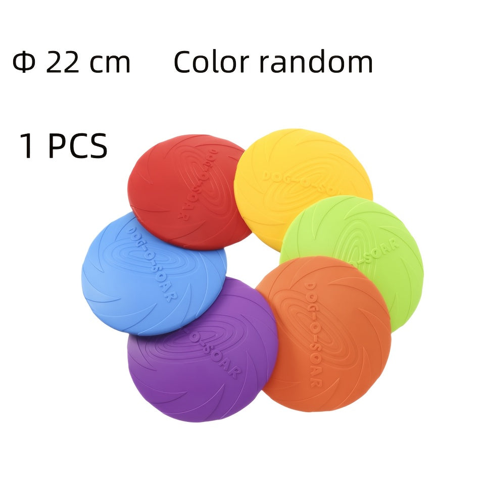 SkyFlyer™ Durable Soft Silicone Flying Disc – High-Visibility Interactive Training Toy for Dogs