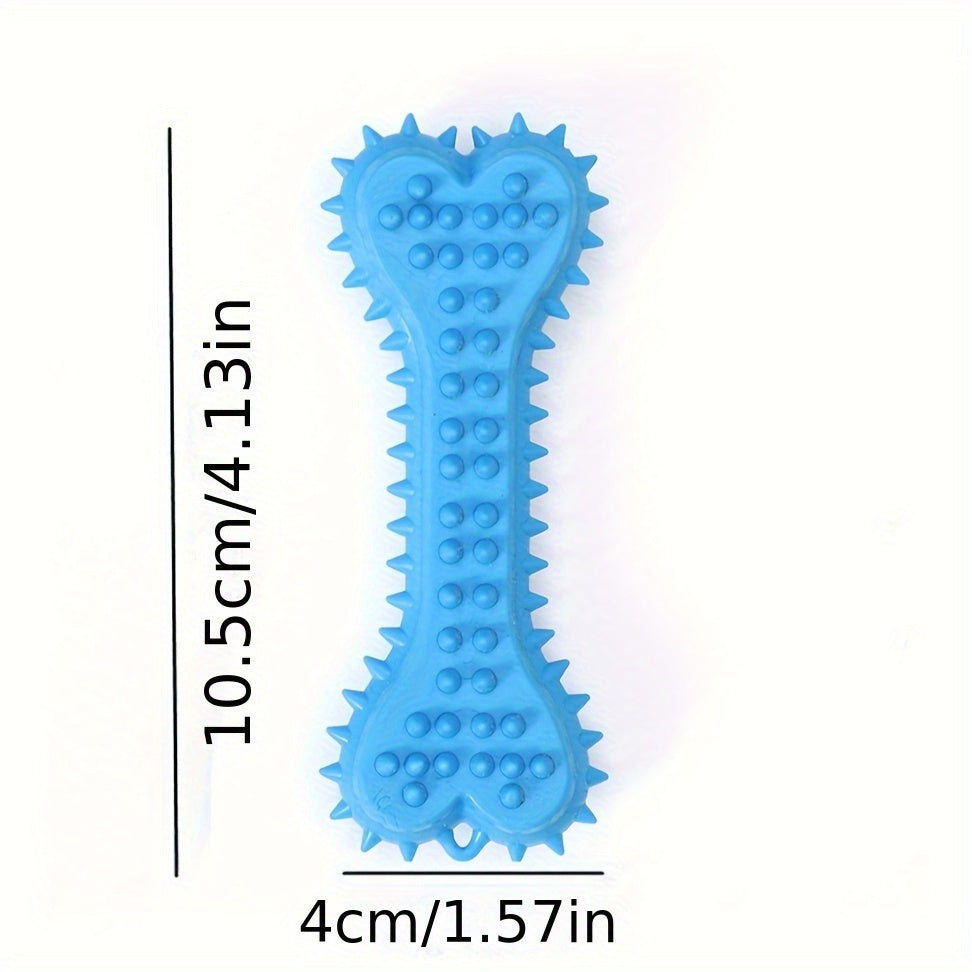 EverChew™ 6pc Squeaky Bone Toy – Durable Rubber Dental Chew for Puppies & Active Dogs