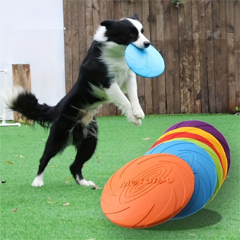 SkyFlyer™ Durable Soft Silicone Flying Disc – High-Visibility Interactive Training Toy for Dogs